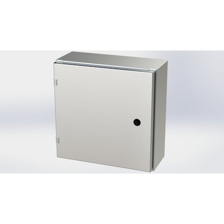 Saginaw Control & Engineering 1/4 Turn Latch Electrical Enclosures, 16 in H, 6 in D, 16 in W, NEMA 3R, 4, 4X, 12, 13 SCE-16EL1606SSLP